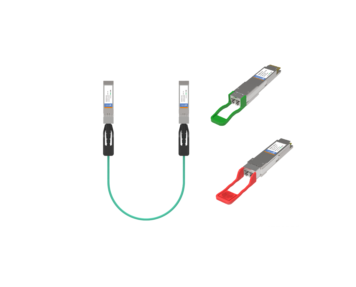 Large fiber amplifier device with silver metal housing, control panel and status indicators on front panel, professional communication equipment appearance
